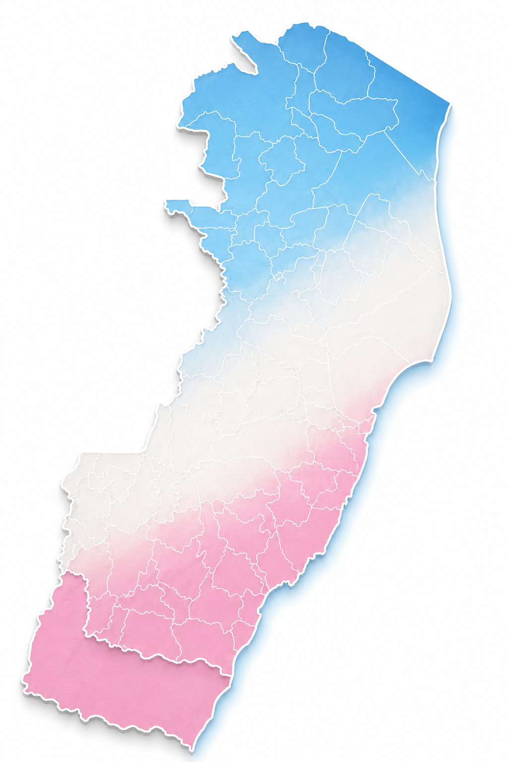 Mapa do Espírito Santo — atuação BG Soft Tech